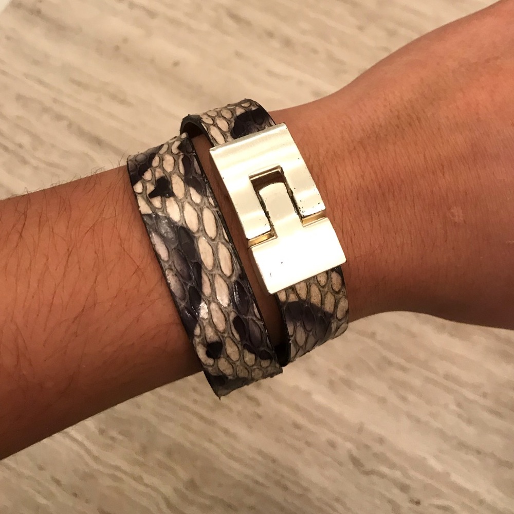 Leighelena Python Double Jigsaw Bracelet - image 1